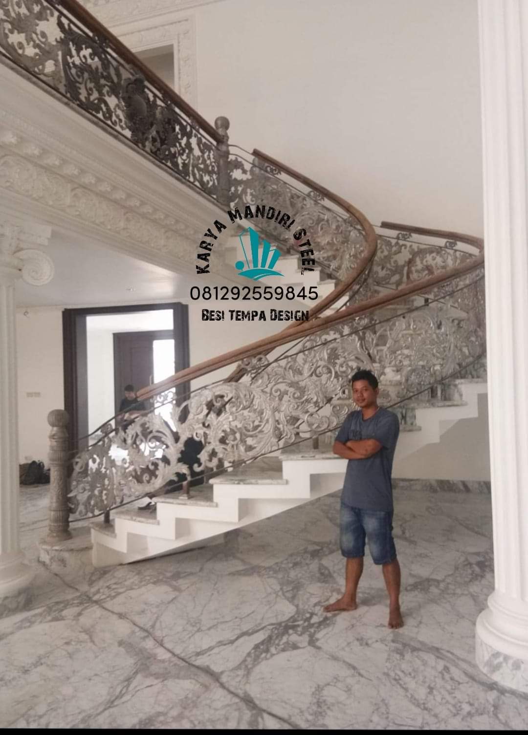 Pagar Balkon Klasik Sragen Elegan Besi Tempa Mewah