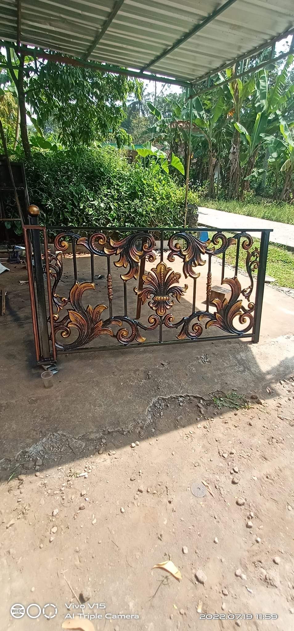 Seni Pagar Besi Tempa Klasik Karyamandiri Desain Pagar Besi Tempa Emas di Karyamandiri Cilacap