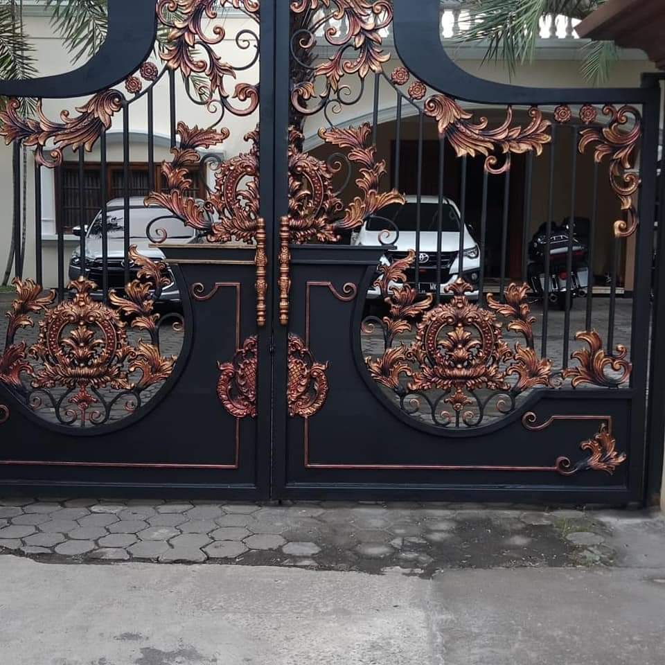 Kemewahan Abadi Pintu Besi Tempa Sleman Pintu Besi Tempa Mewah Klasik untuk Rumah Sultan di Sleman