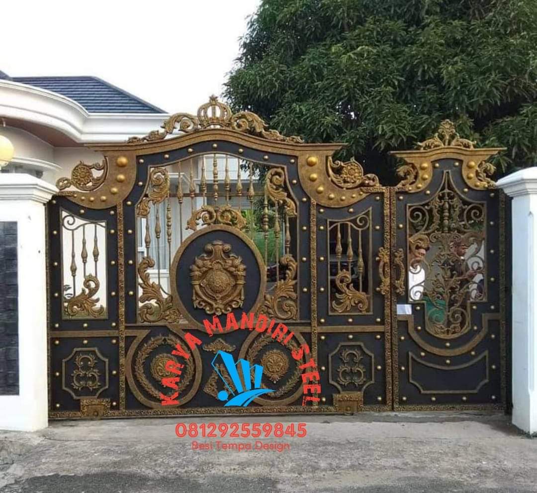 Gerbang Besi Tempa Mewah Purbalingga Klasik Elegan
